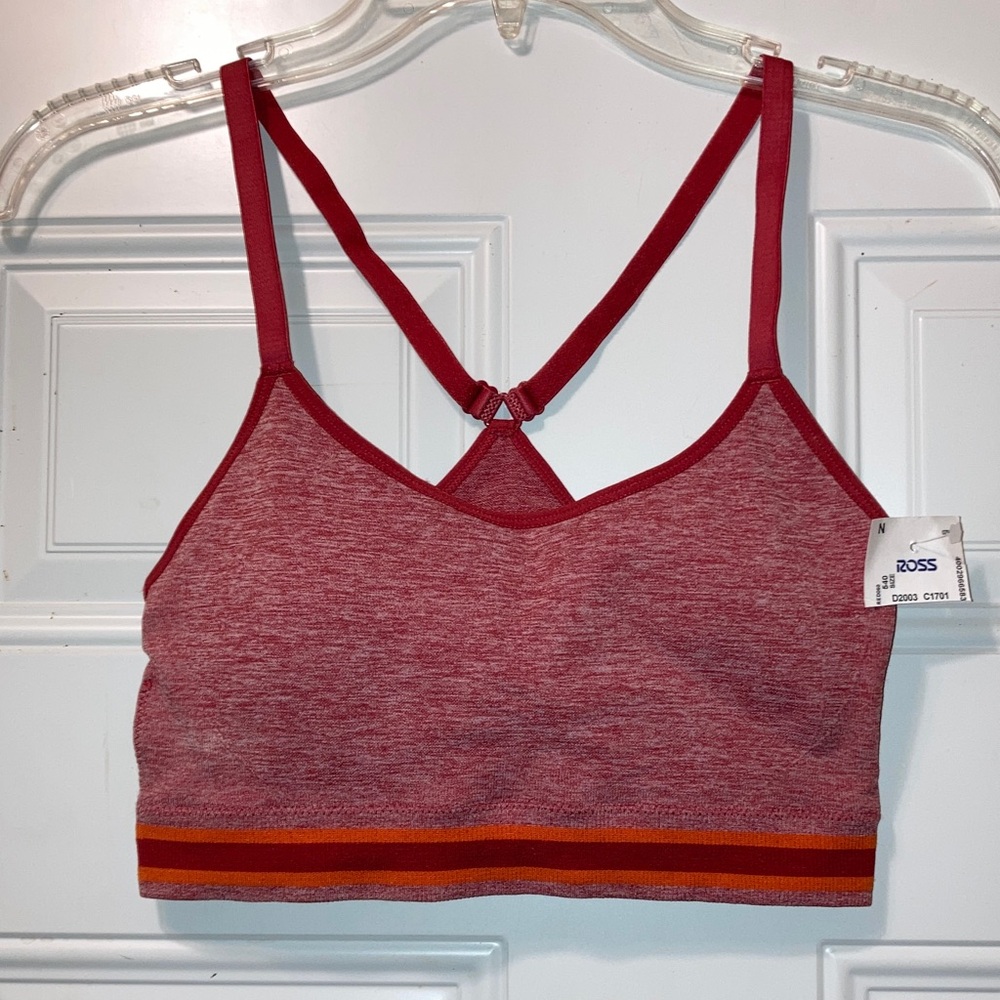 Skechers Women's Bralette with‎ Orange Accents M NWT